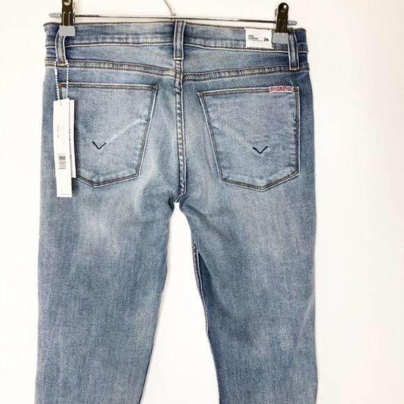 HUDSON Harkin Distressed Skinny Cropped Cuff Jeans - Picture 5 of 10